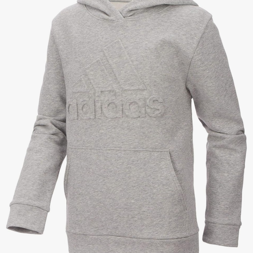 adidas Light Gray Pullover Hoodie Sweater